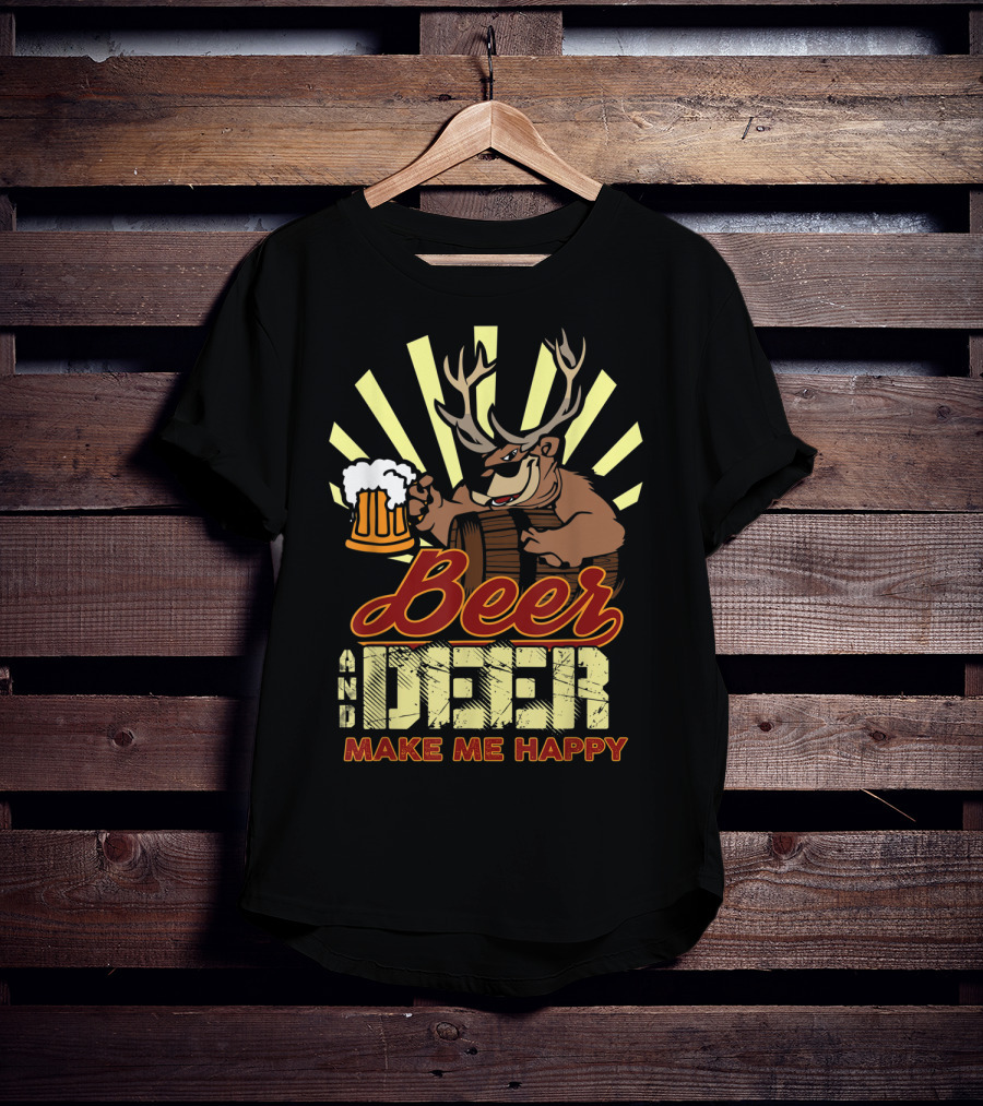 Beer And Deer Make Me Happy T-Shirt