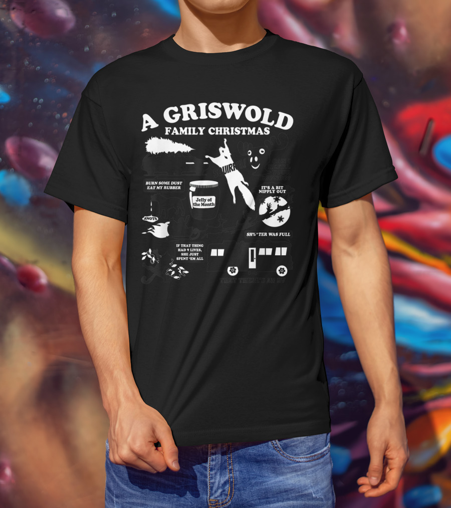 A Griswold Family Christmas Jelly Of The Month Squirrel Eggnog RV T-Shirt