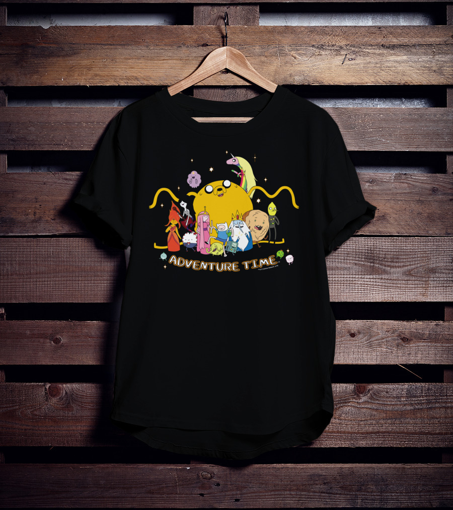 Adventure Time Characters Gathered With Jake Outstretched T-Shirt