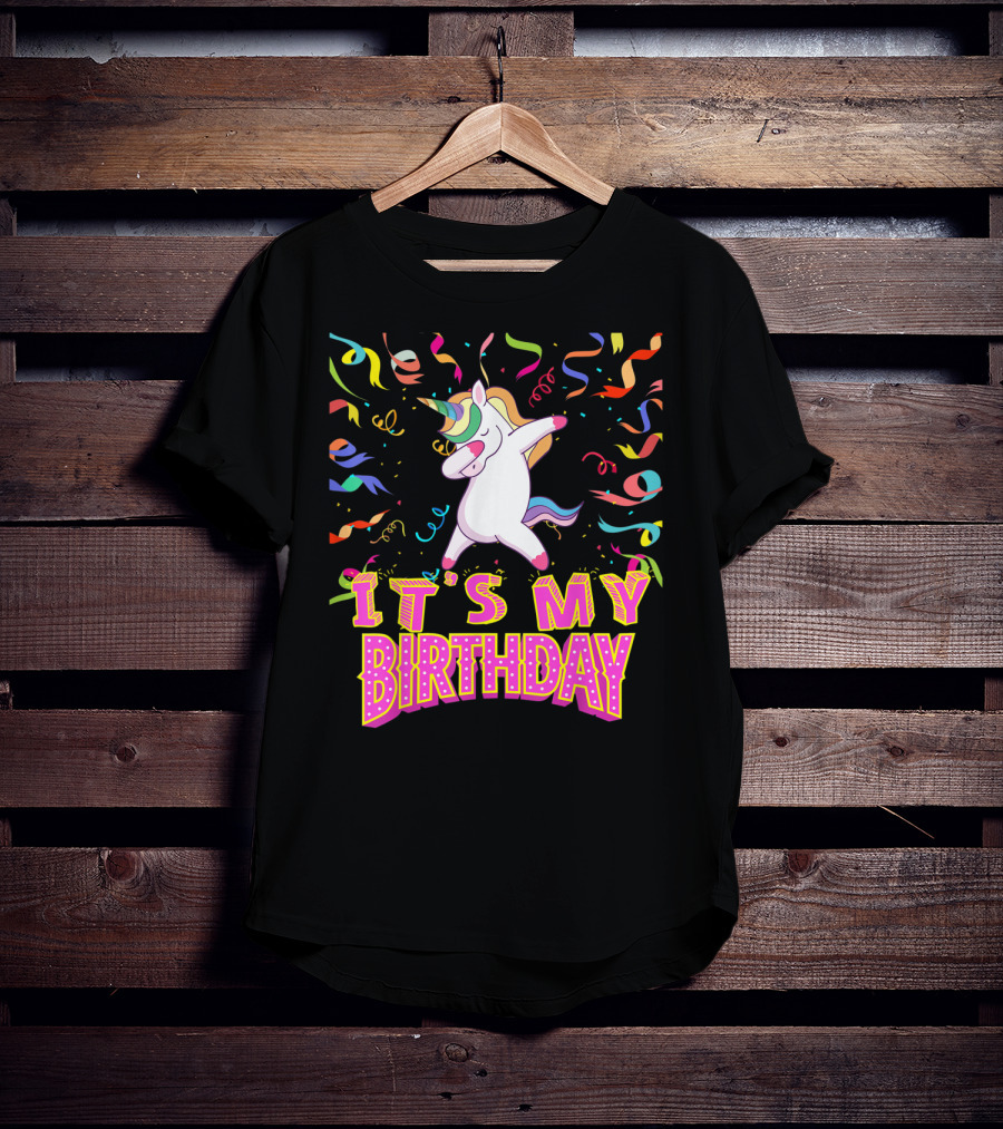 It's My Birthday Dabbing Unicorn Party T-Shirt