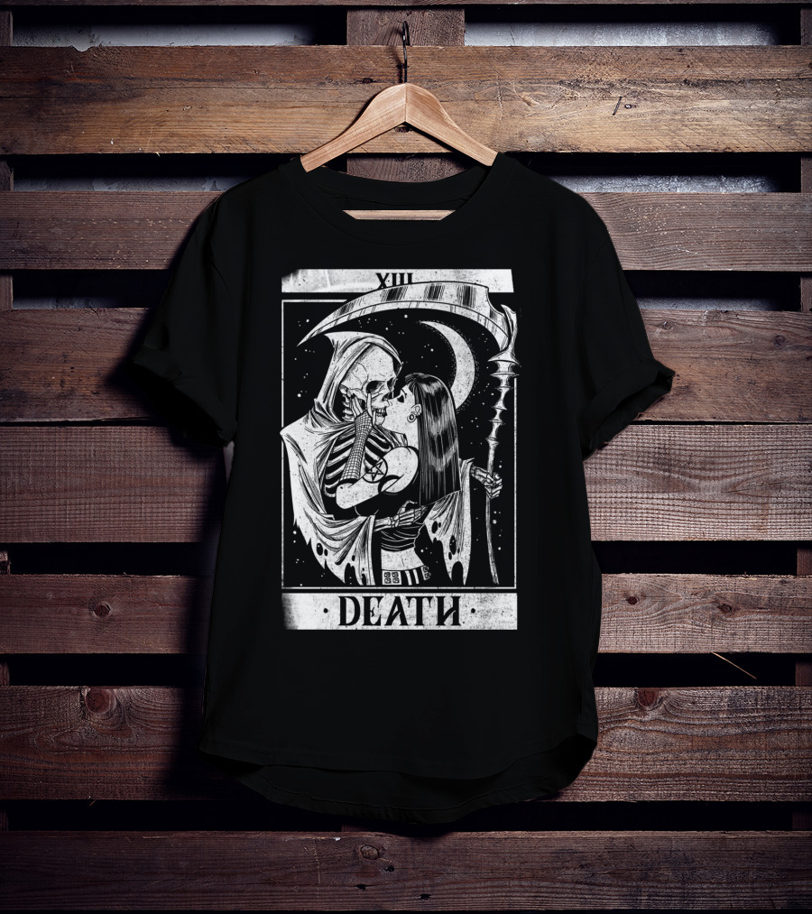 Blackcraft Vintage Death Grim Reaper Tarot XIII Kiss T-Shirt
