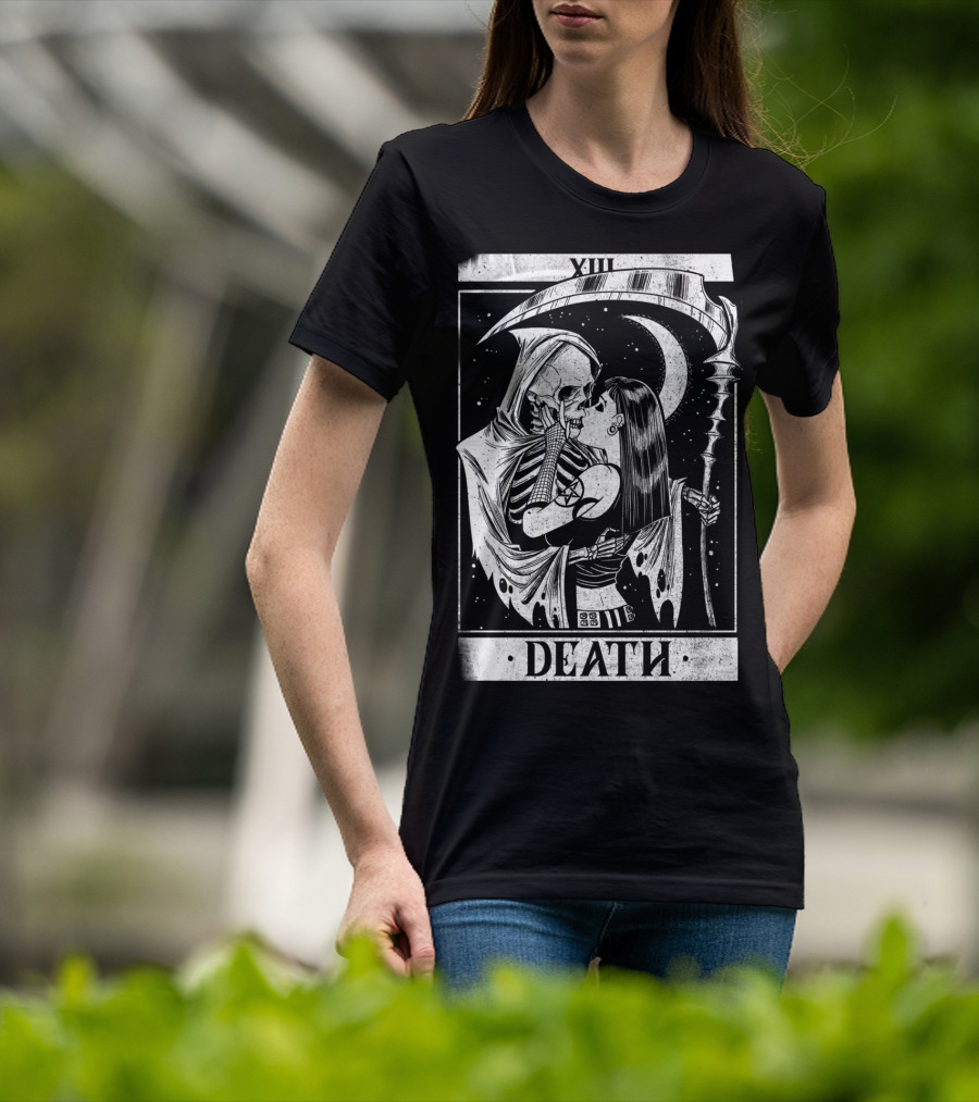 Blackcraft Vintage Death Grim Reaper Tarot XIII Kiss T-Shirt