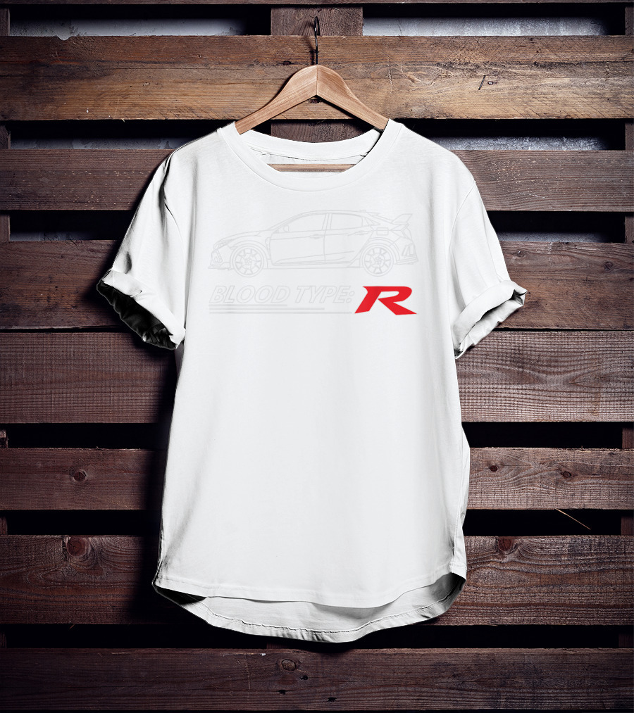 Blood Type R Sports Car Line T-Shirt