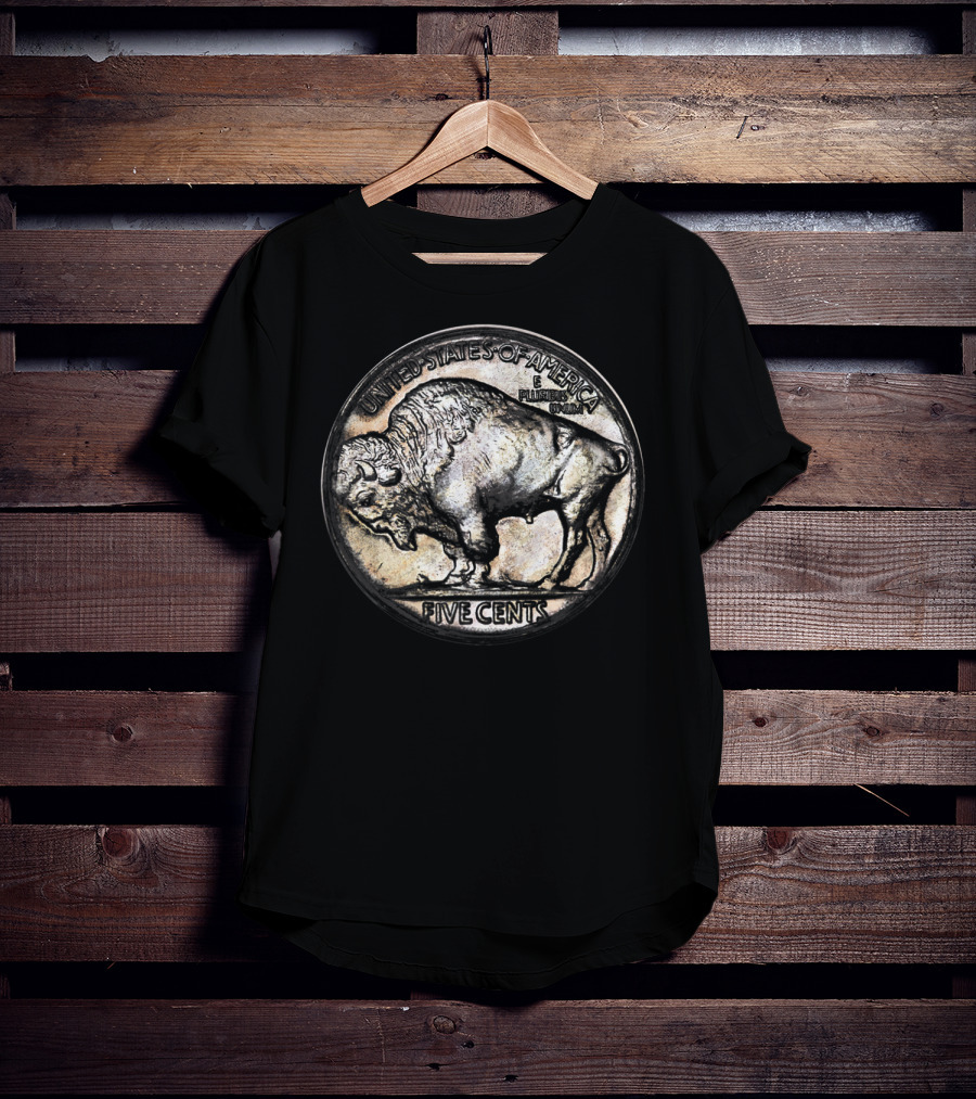 United States Of America E Pluribus Unum Buffalo Nickel Five Cents T-Shirt