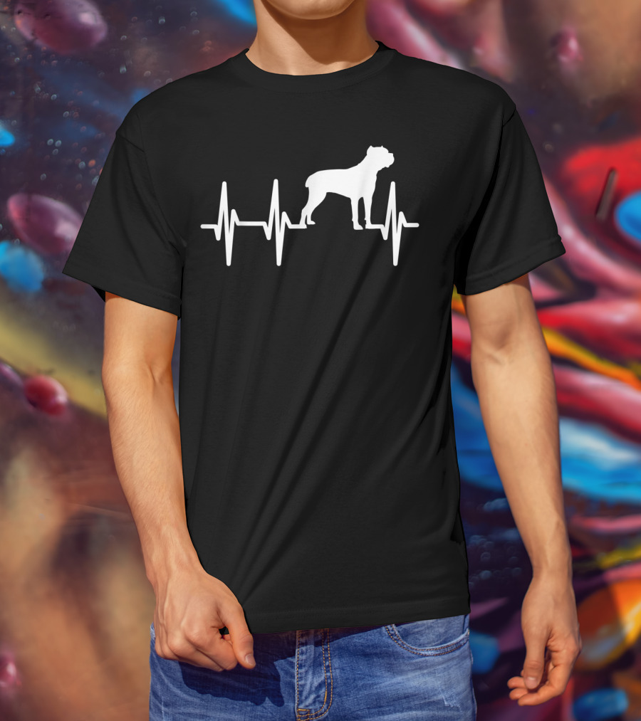 Cane Corso Heartbeat Dog Pet Lover T-Shirt