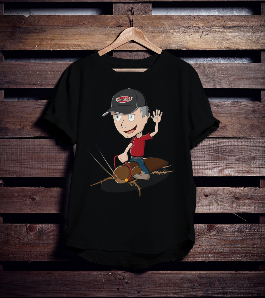 Cockroach Craig Cartoon Character With Cap And Giant Roach T-Shirt