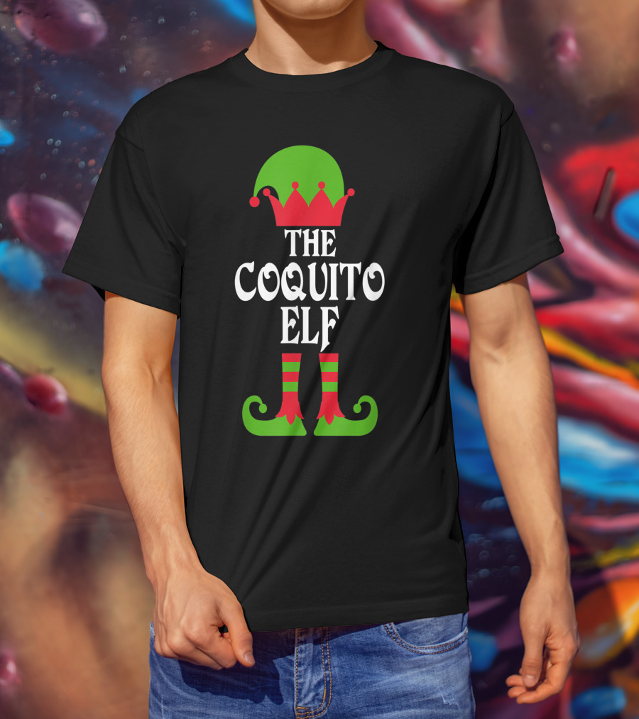 The Coquito Elf Christmas Boricua Puerto Rican T-Shirt