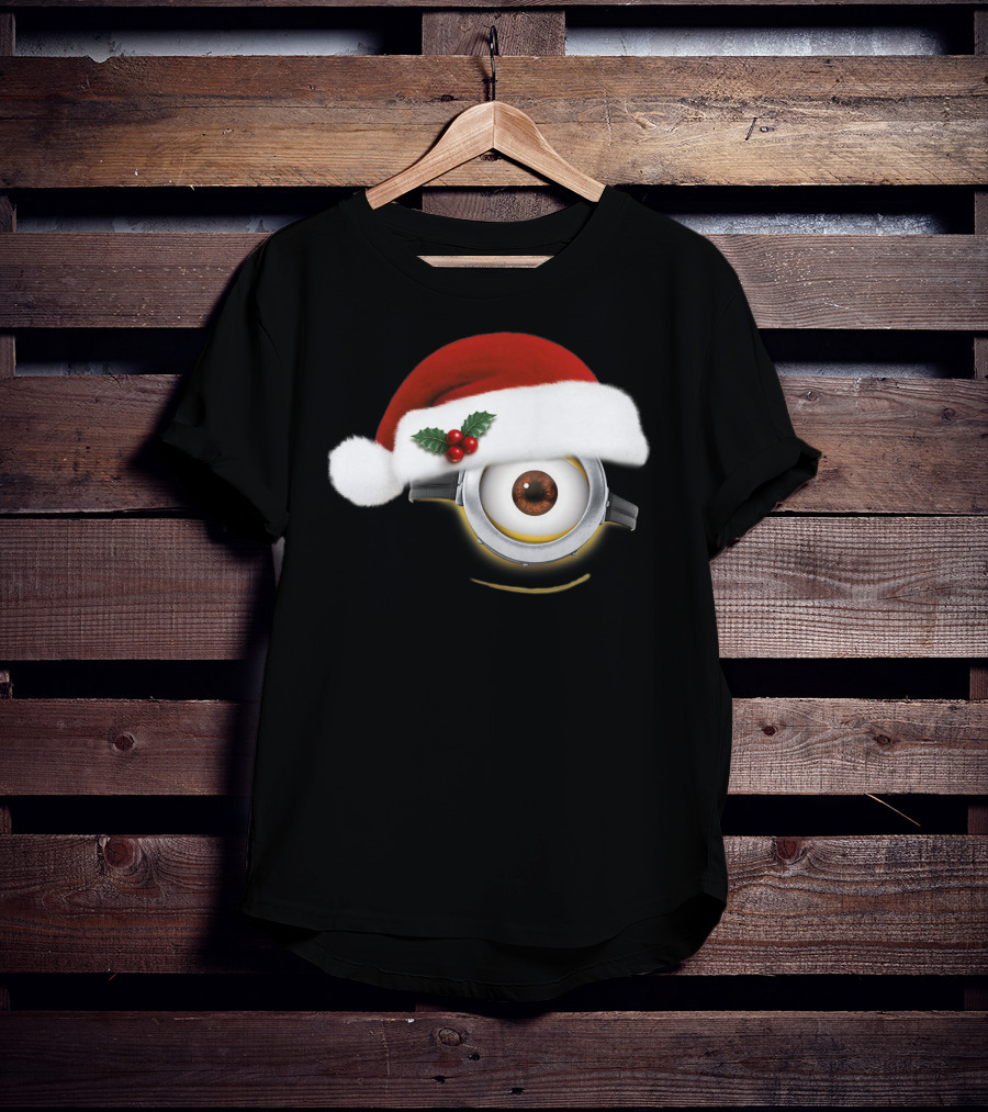 Despicable Me Minions Christmas Santa Hat Holiday T-Shirt
