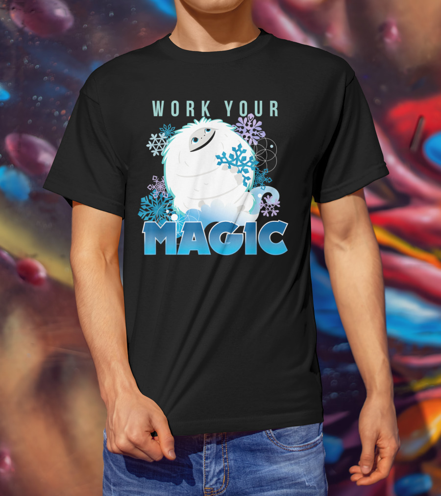 Dreamworks Abominable Work Your Magic Yeti With Snowflakes T-Shirt