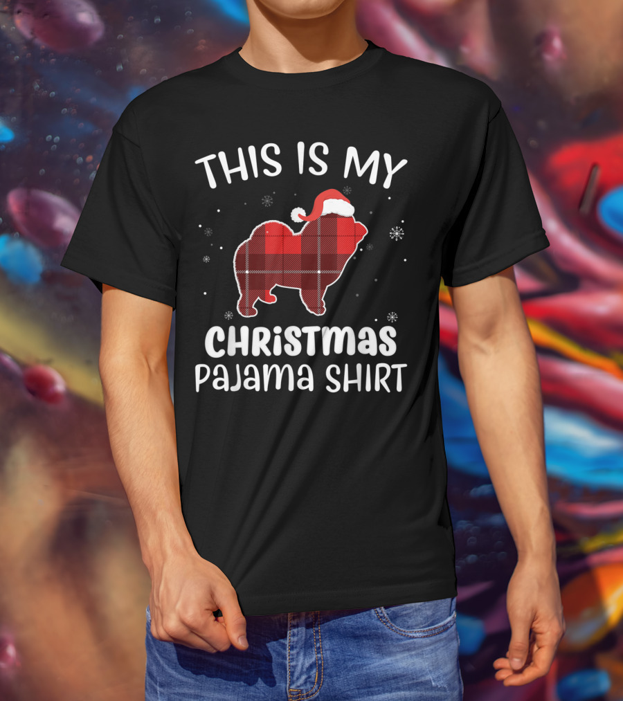 This Is My Christmas Pajama Shirt Chow Chow Dog T-Shirt