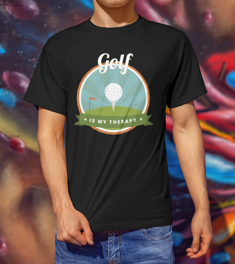 Golf Is My Therapy Golfer Humor T-Shirt