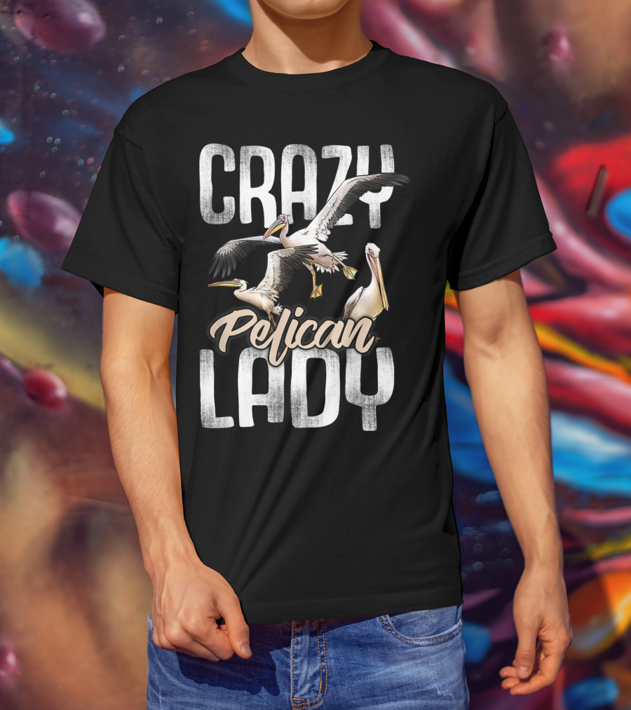 Crazy Pelican Lady T-Shirt
