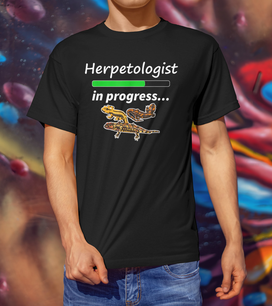 Herpetologist In Progress Tiger Salamander T-Shirt
