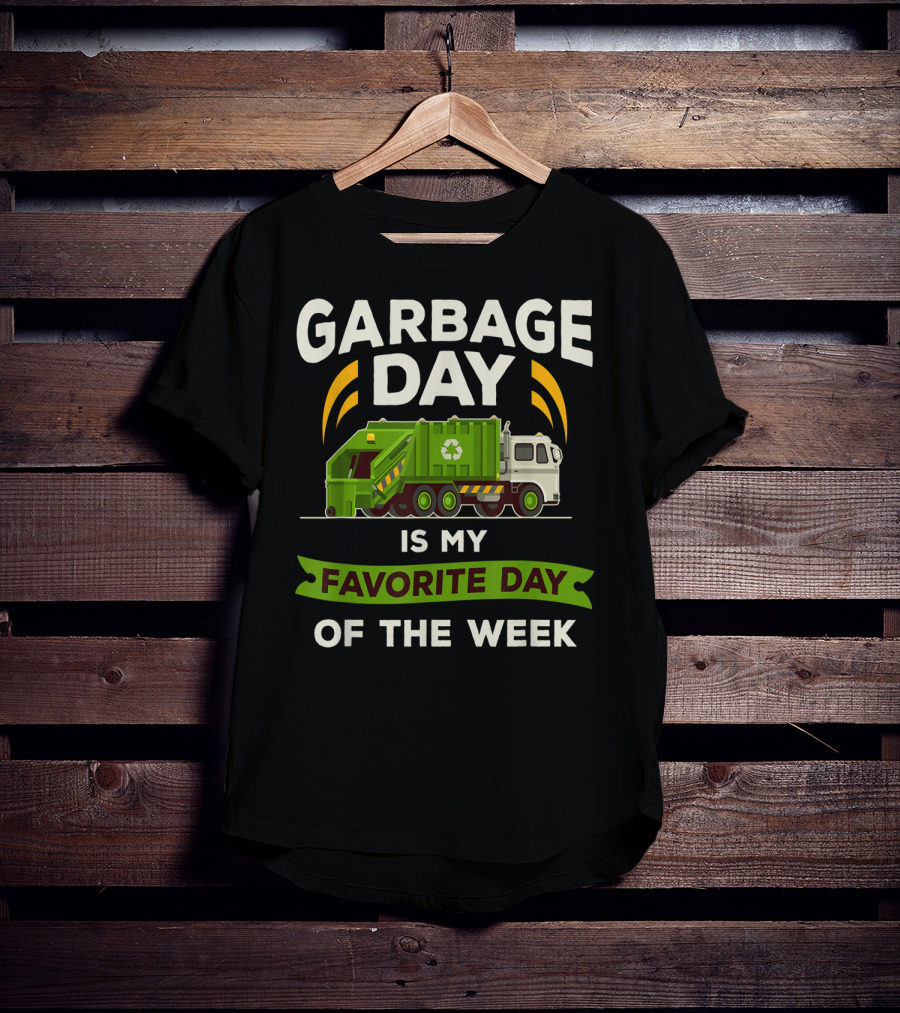 Garbage Day Is My Favorite Day Of The Week Kids City Garbage Truck T-Shirt