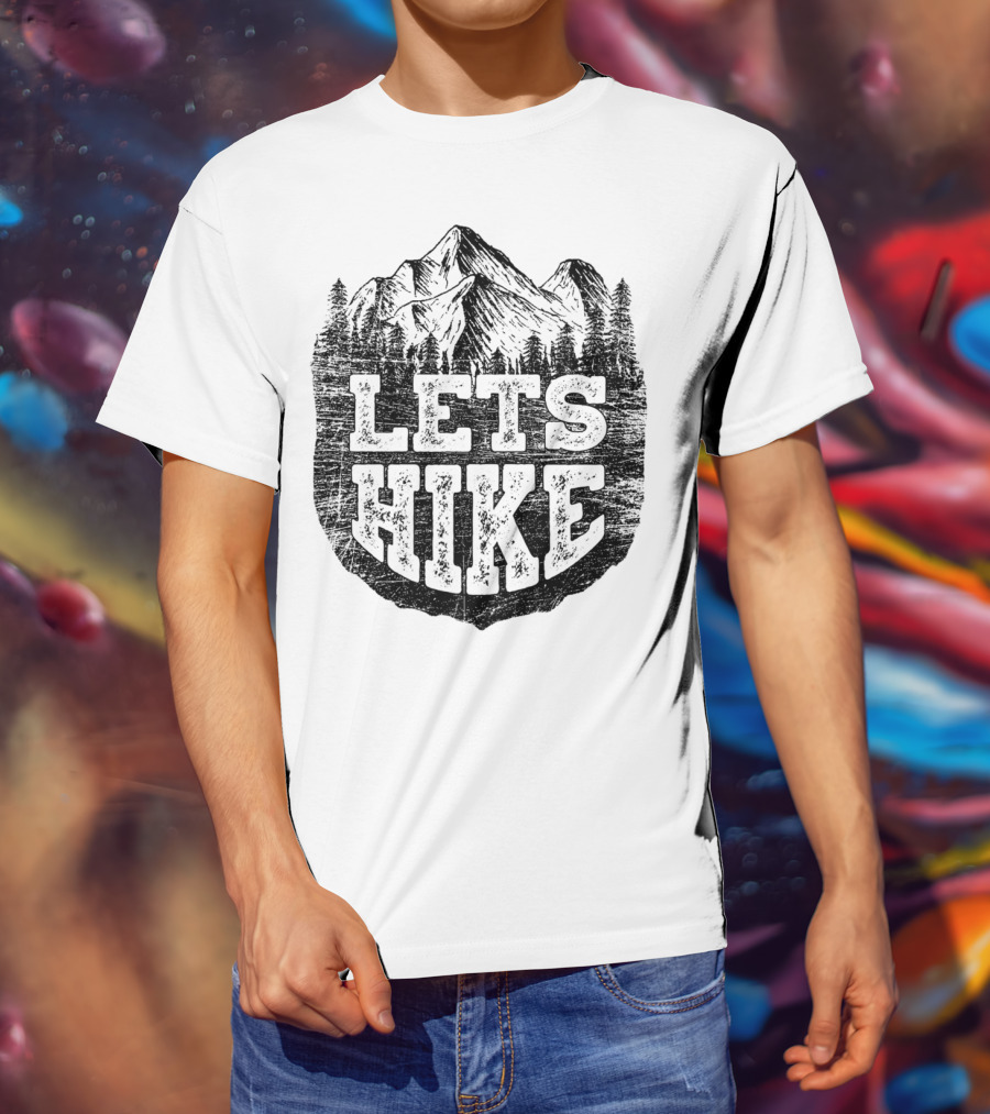 Lets Hike Outdoor Mountains Nature Hiker T-Shirt