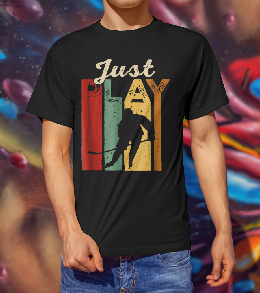 Just Play Hockey Retro T-Shirt
