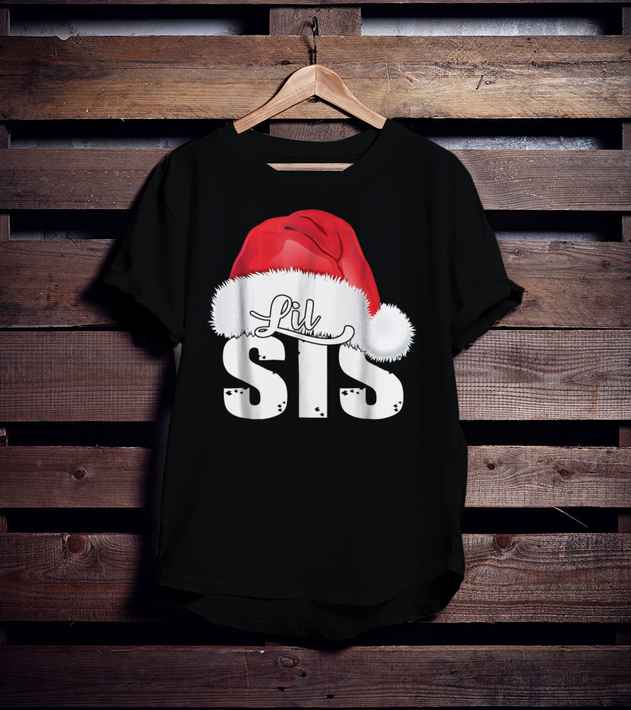 Lil Sis Santa Christmas Family T-Shirt