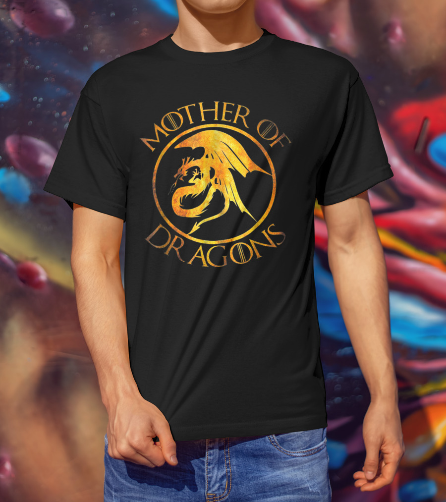 Mother Of Dragons Yellow Dragon Emblem T-Shirt