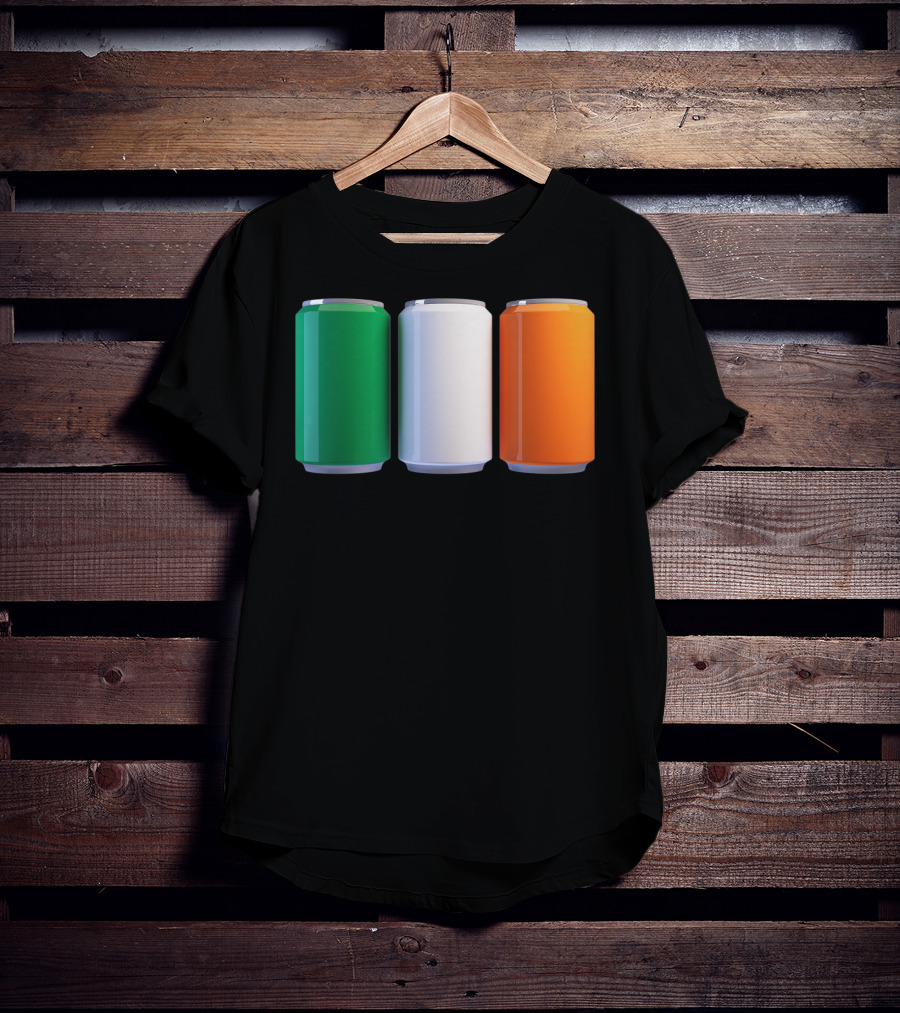 Irish Flag Beer Cans St Patrick's Day Ireland T-Shirt