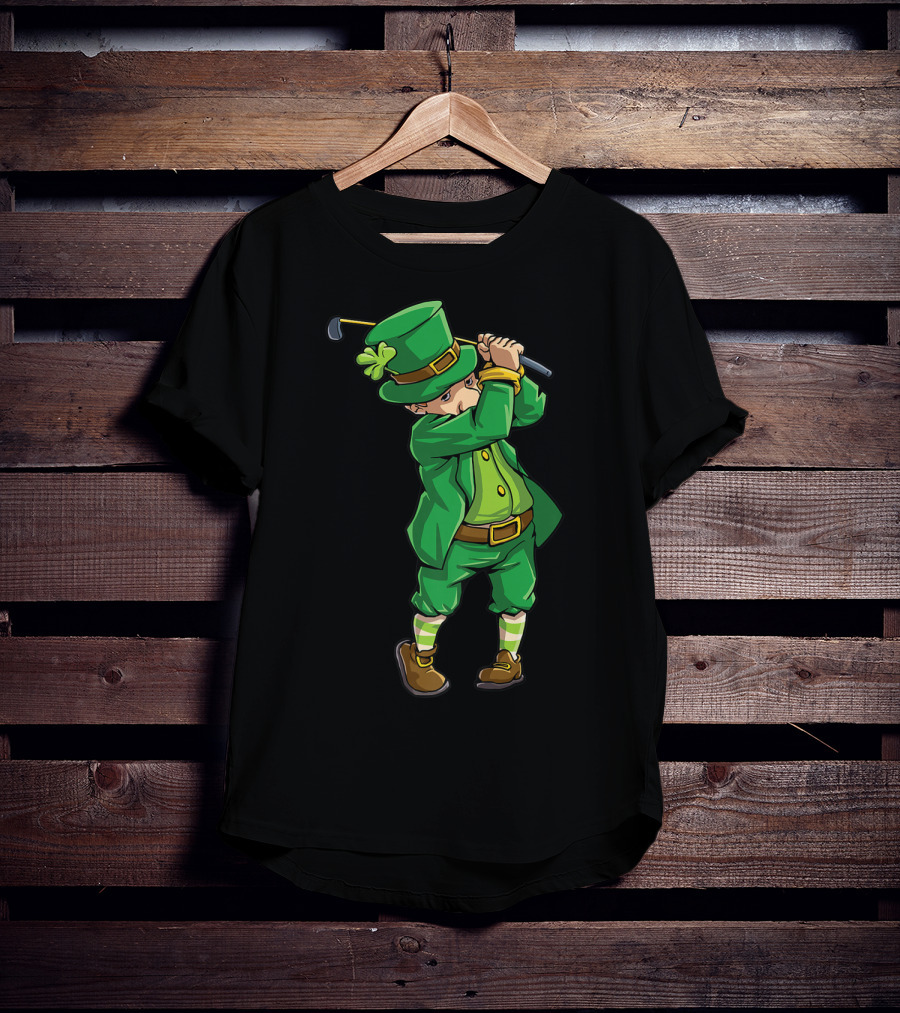 Leprechaun Golf St Patricks Day Boys JD Irish Golfer T-Shirt