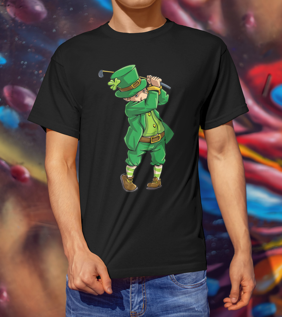 Leprechaun Golf St Patricks Day Boys JD Irish Golfer T-Shirt