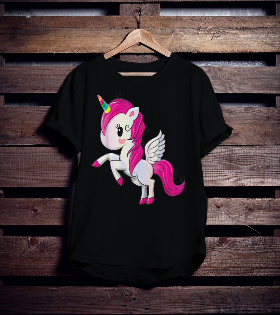 Rainbow Unicorn Birthday Girl Birthday T-Shirt