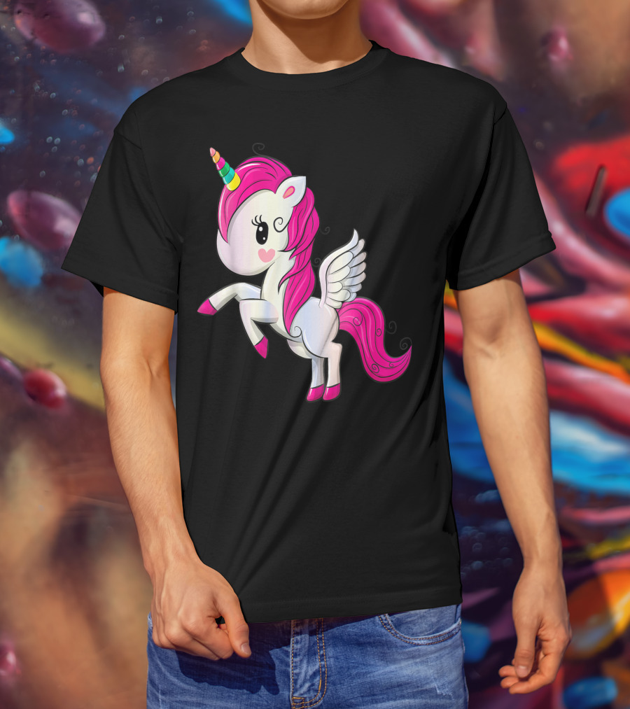 Rainbow Unicorn Birthday Girl Birthday T-Shirt