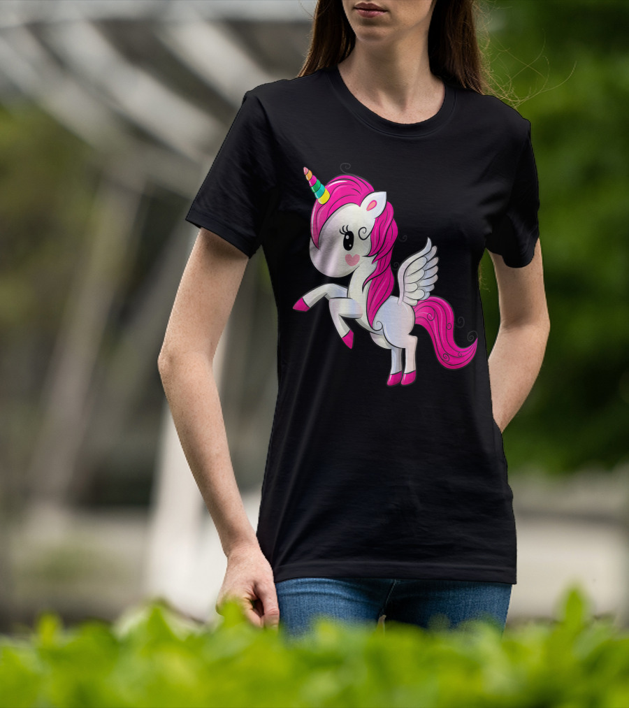 Rainbow Unicorn Birthday Girl Birthday T-Shirt