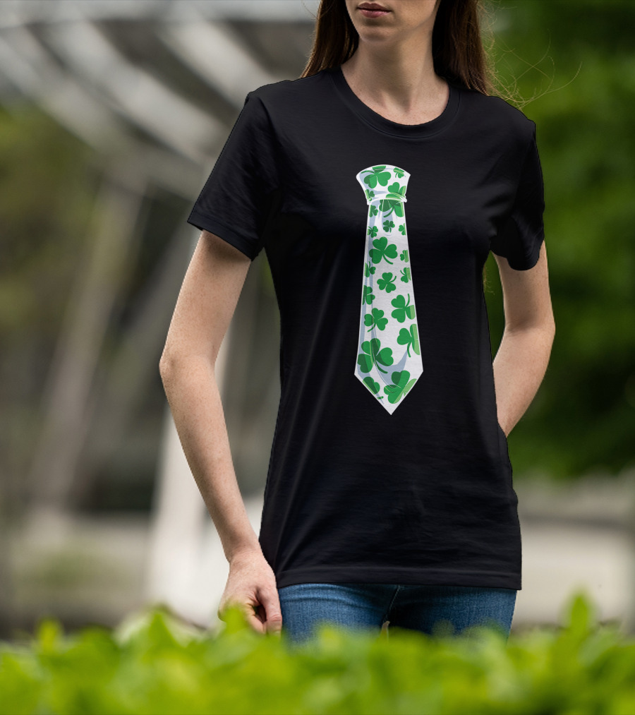 Shamrock Clover Tie St. Patrick's Day T-Shirt