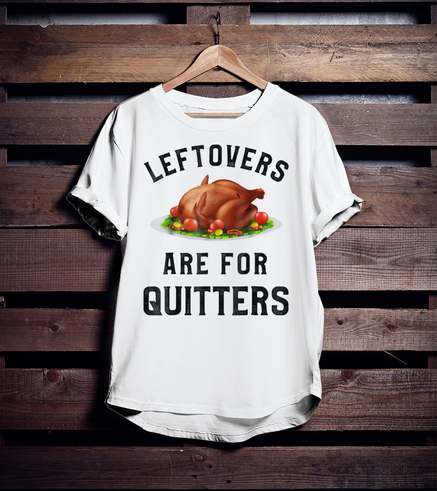 Thanksgiving Boys Leftovers Are For Quitters Turkey Plate T-Shirt