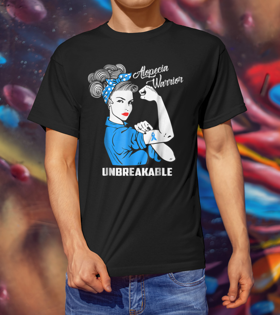 Alopecia Warrior Unbreakable Ribbon Rosie T-Shirt