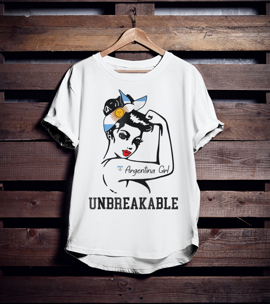 Argentina Girl Unbreakable Strong Iconic Pose T-Shirt