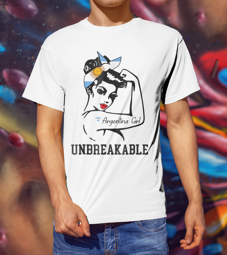 Argentina Girl Unbreakable Strong Iconic Pose T-Shirt