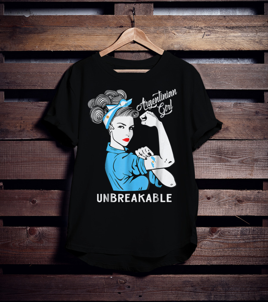 Argentinian Girl Unbreakable Vintage Style Empowerment T-Shirt