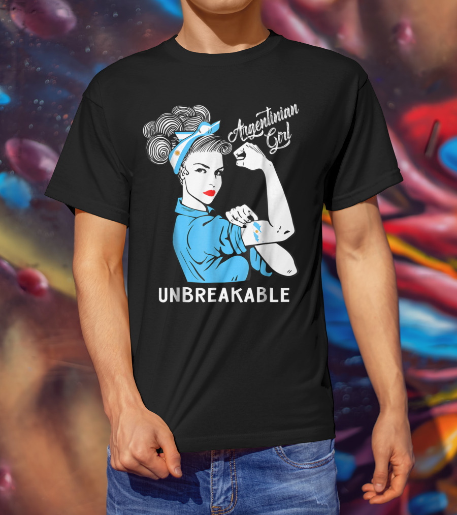 Argentinian Girl Unbreakable Vintage Style Empowerment T-Shirt