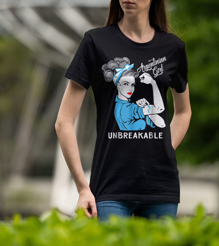 Argentinian Girl Unbreakable Vintage Style Empowerment T-Shirt