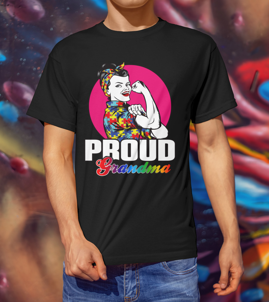 Proud Grandma Unbreakable Autism Awareness T-Shirt