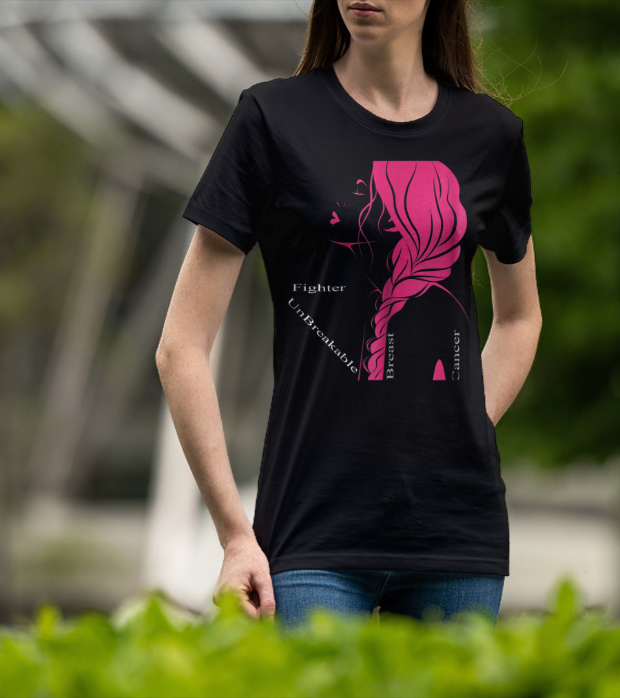 Breast Cancer Fighter Unbreakable Warrior T-Shirt