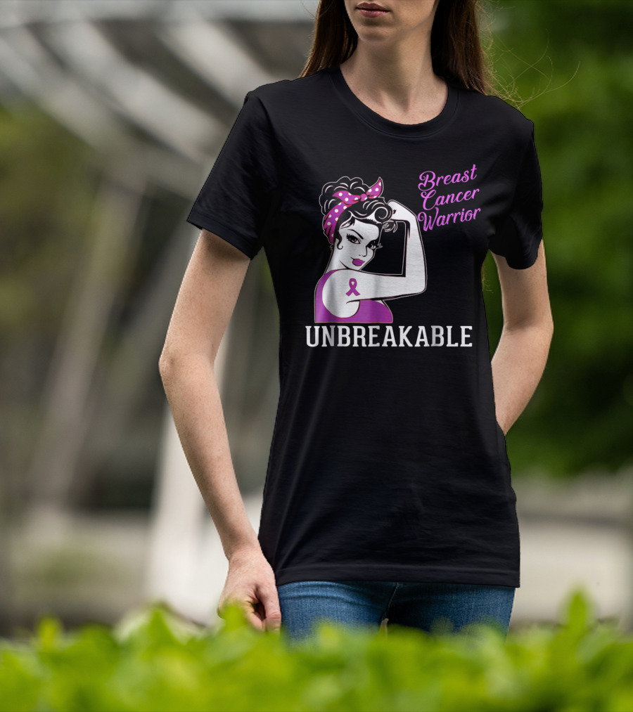Breast Cancer Warrior Unbreakable T-Shirt