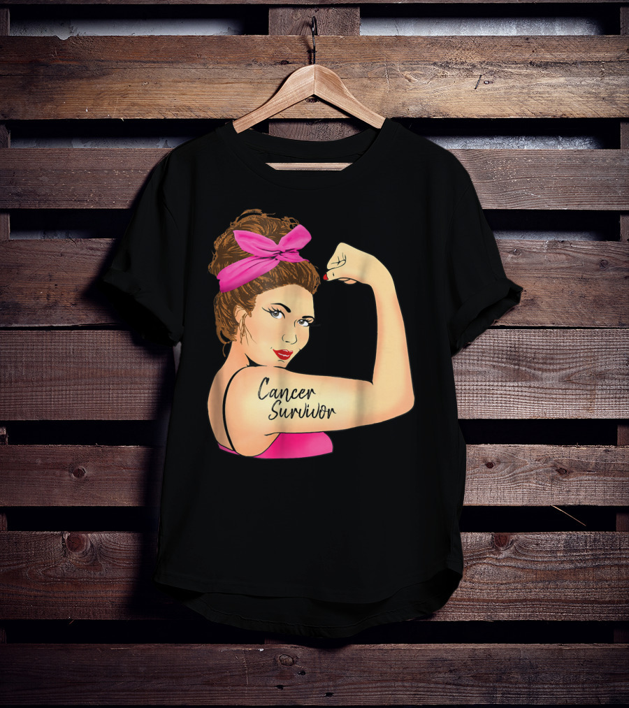 Cancer Survivor Rosie The Riveter Unbreakable T-Shirt