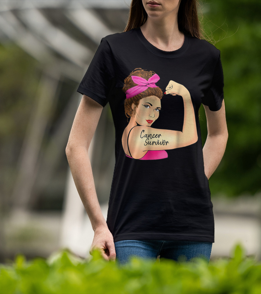 Cancer Survivor Rosie The Riveter Unbreakable T-Shirt