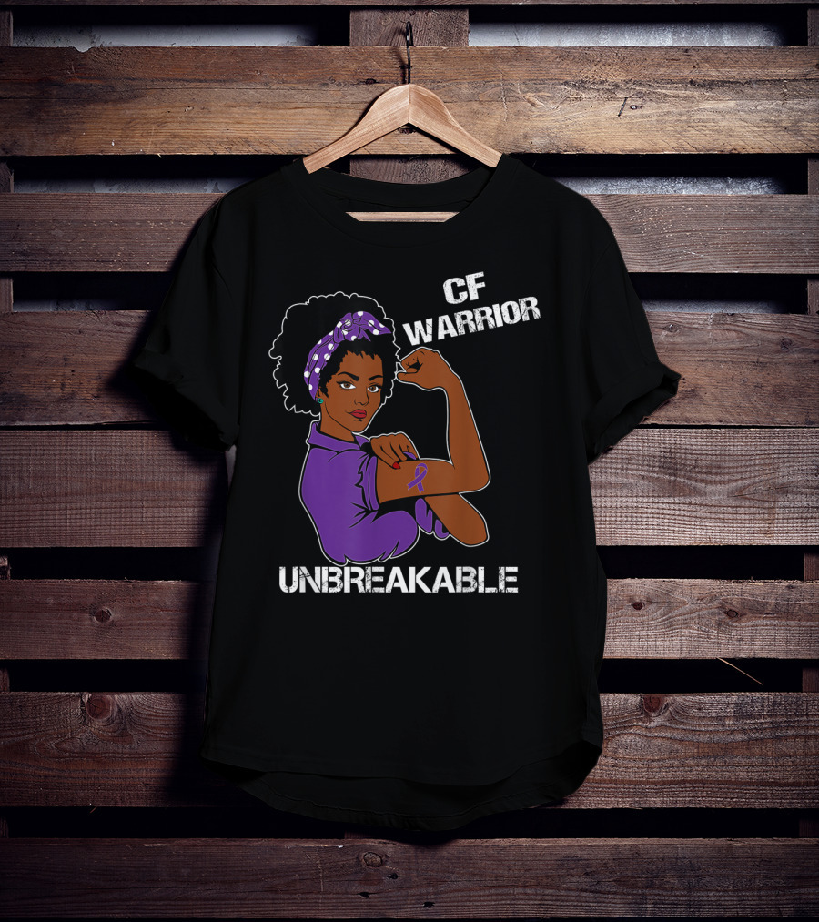 CF Warrior Unbreakable Strong Woman Purple T-Shirt