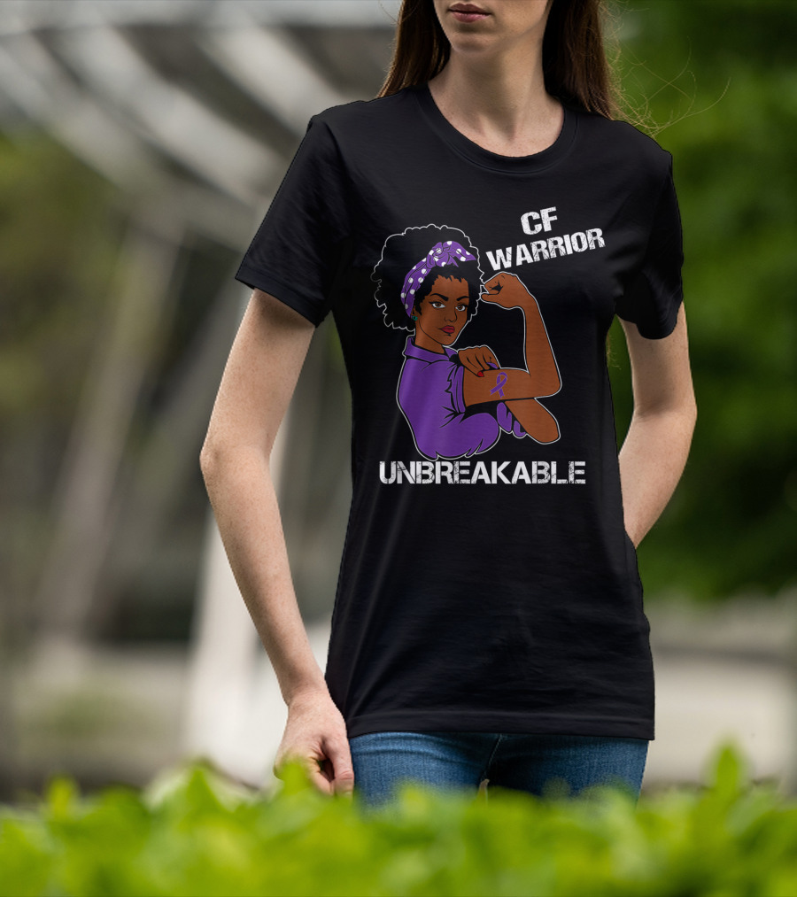 CF Warrior Unbreakable Strong Woman Purple T-Shirt
