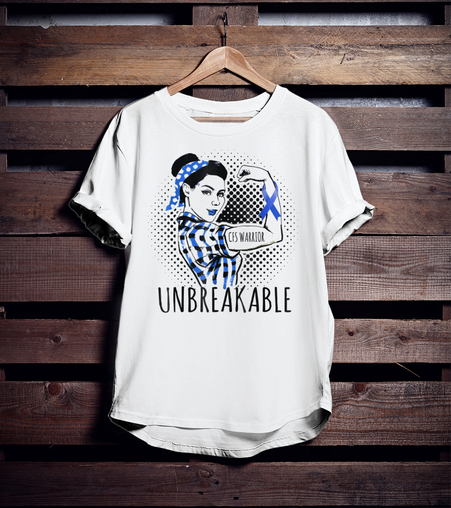 Cfs Warrior Unbreakable Blue Ribbon Strength T-Shirt