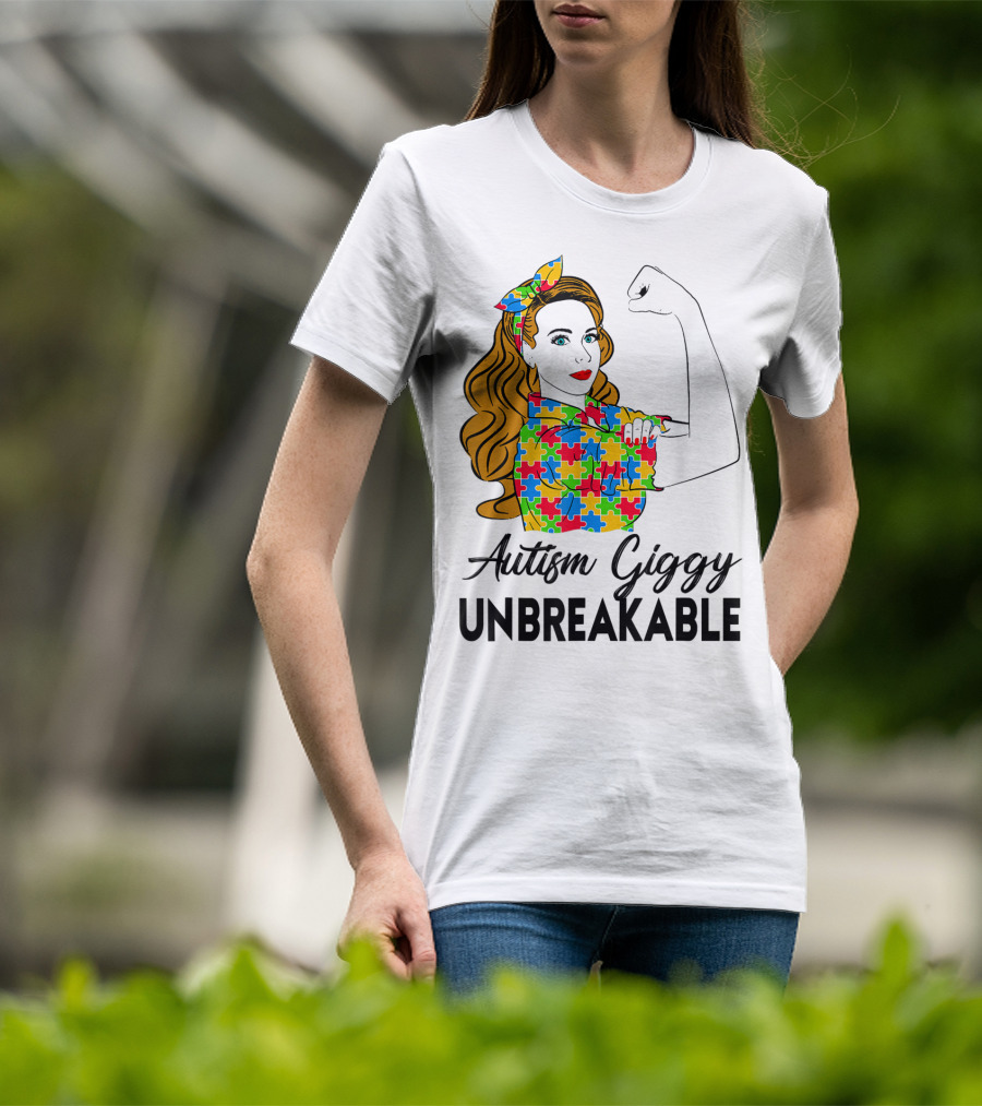 Autism Giggy Unbreakable Puzzle Piece Empowerment T-Shirt