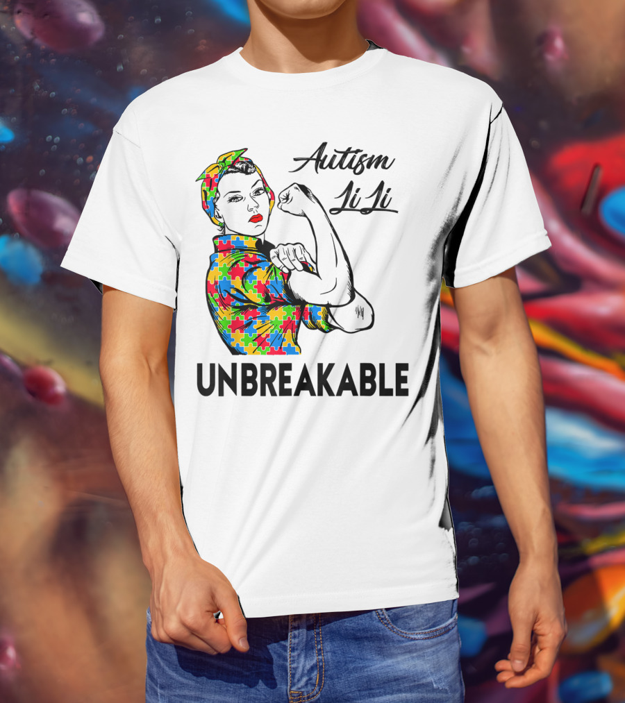Autism LiLi Unbreakable Puzzle Pattern Empowerment T-Shirt
