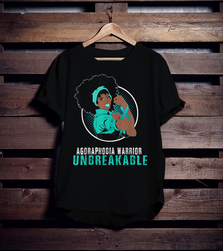 Agoraphobia Warrior Unbreakable Black Girl T-Shirt