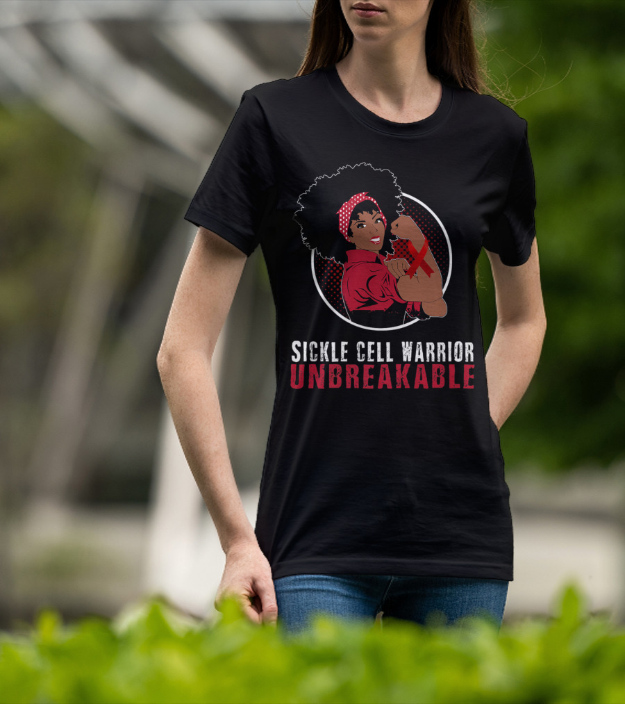 Sickle Cell Warrior Unbreakable Black Girl Strength T-Shirt