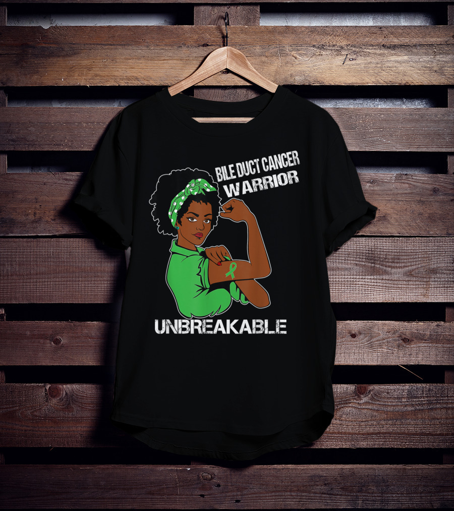 Bile Duct Cancer Warrior Unbreakable Strong Woman With Awareness T-Shirt