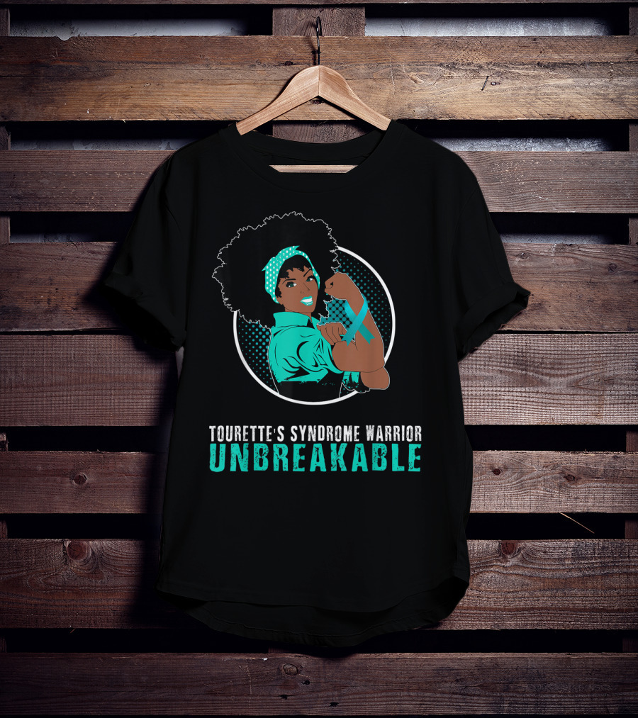 Tourette's Syndrome Warrior Unbreakable Black Girl T-Shirt